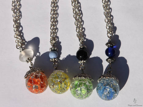 Cracked Marble Necklaces