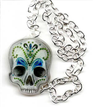 day of the dead skull necklace