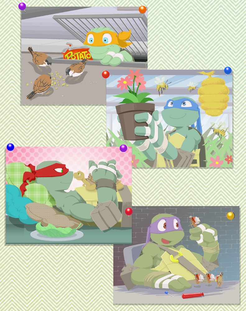 TMNT with Animals by FREAKfreak on DeviantArt