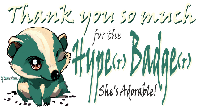 Hype(r) Badge(r) Thanks
