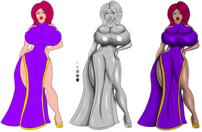 Drawing practice - Buxom Dress
