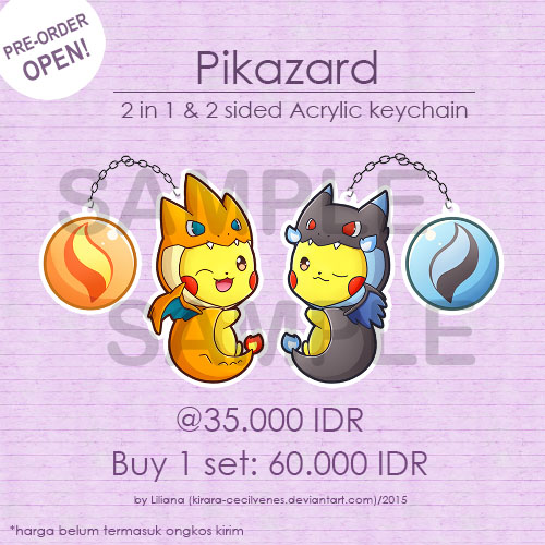 Pikazard Acrylic Keychain