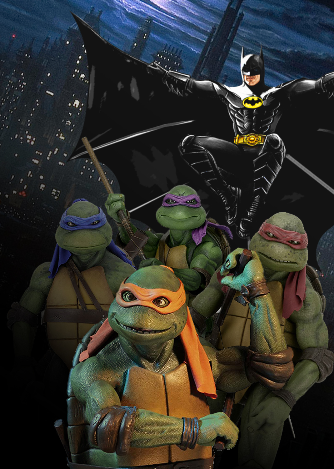 MovieAviator - Amazing artwork!;🔥 Batman vs teenage mutant Ninja turtles.  Live action with Ben as batman. Who all would love to see this on big  screen? -#dr_arkham