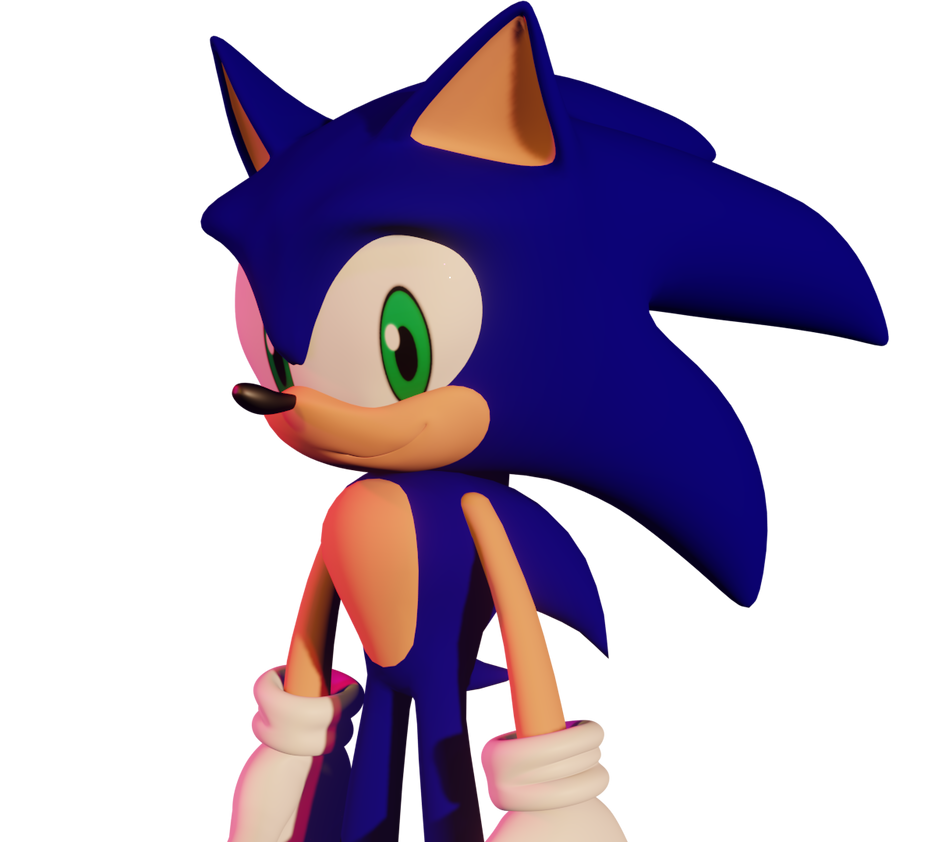 Sonic Model In-game Version by ExtendedSteam on DeviantArt
