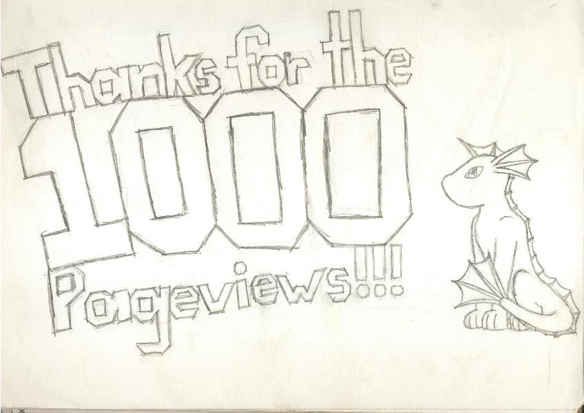 thx for the 1000 pageviews by Primee133 on DeviantArt