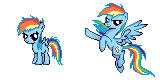 Rainbow Dash - Young and Present Sprite by Kevfin