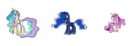 MLP Princess Celestia Luna Cadance Sprites