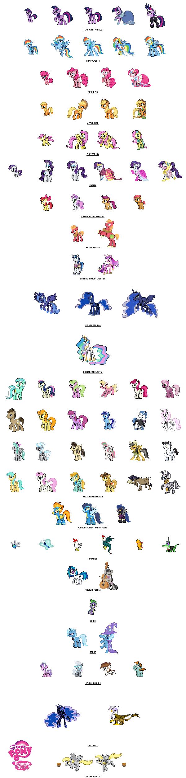 Mlp Sprite Rd My Little Pony Series Sprites Version 3 by Kevfin on DeviantArt
