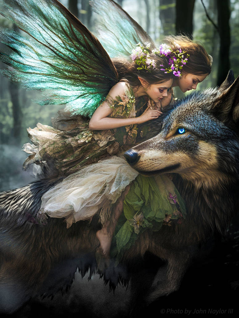 Wolf Ride For The Fairies by TheSereneMachine on DeviantArt