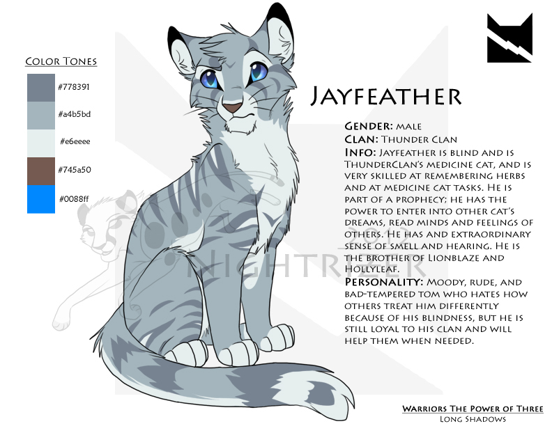 Warriors Design #83 REDESIGN: Jayfeather by theDawnmist on DeviantArt