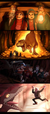 Gravity Falls The Land Before Swine scene re-draws