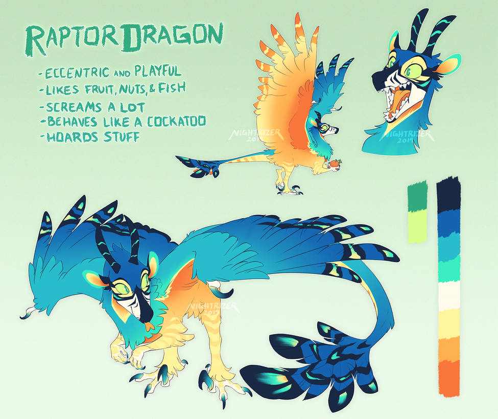 CLOSED Adopt Auction: RaptorDragon by Nightrizer on DeviantArt