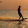 Wakeboarding at sunset..