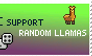 i support random llamas stamp