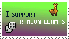 i support random llamas stamp