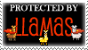 .Stamp. Protected by Llamas by KillMePleaseGod