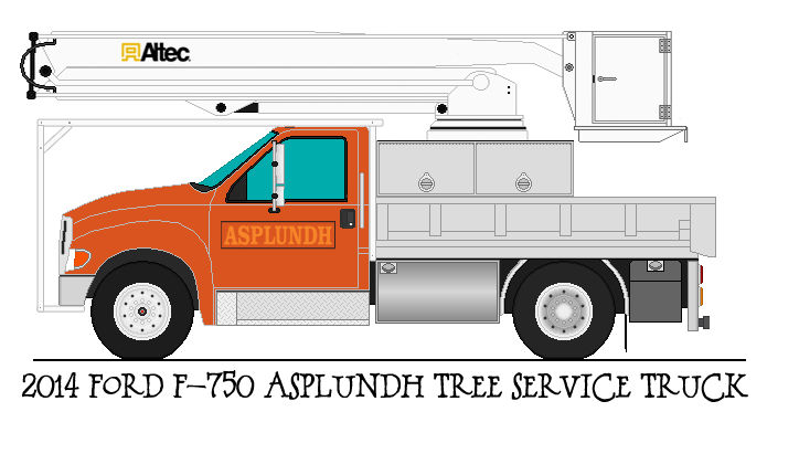 2014 Ford F-750 ASPLUNDH Tree Service Truck by JesseJames1910 on DeviantArt