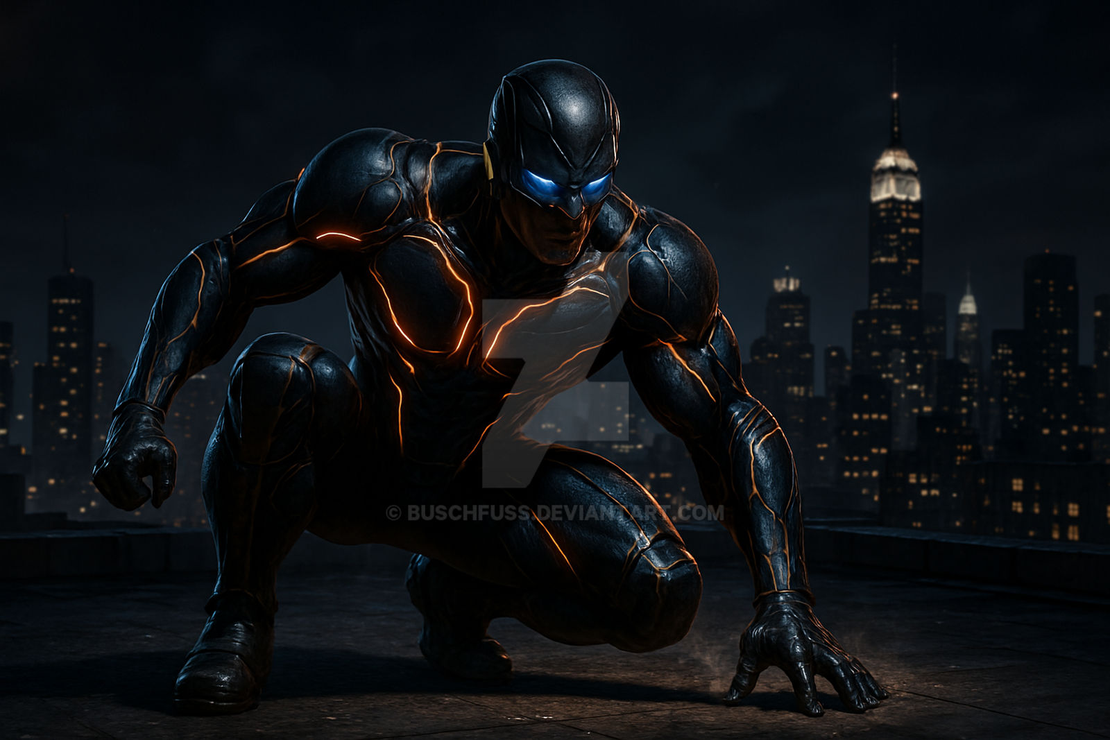 Superhero Brooding Rooftop 20656-Epic Superhero Rooftop Landing by Buschfuss on DeviantArt