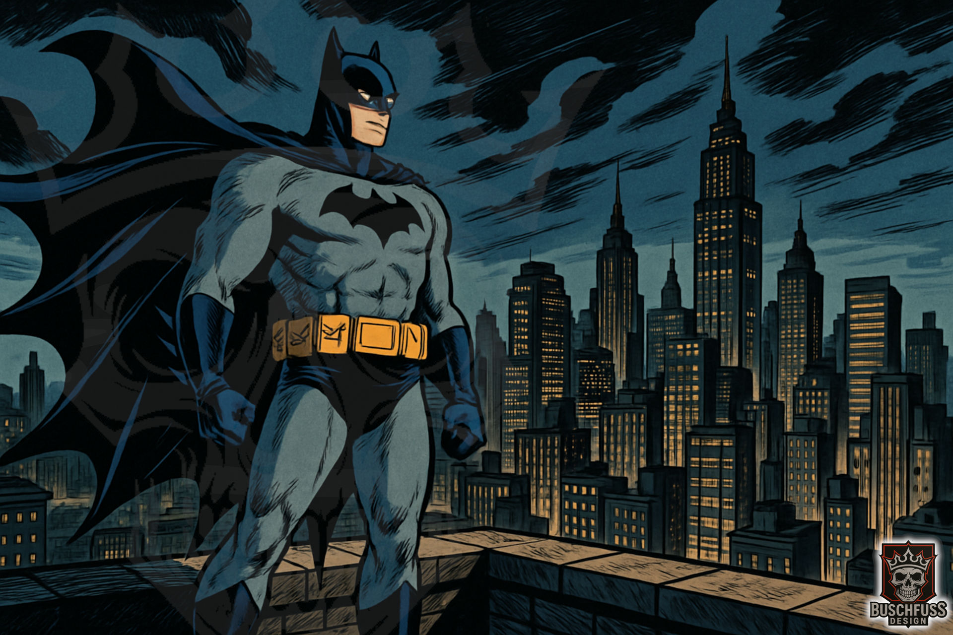 Batman Rooftop Backdrops 21126-4K Batman Rooftop Vigil by Buschfuss on DeviantArt