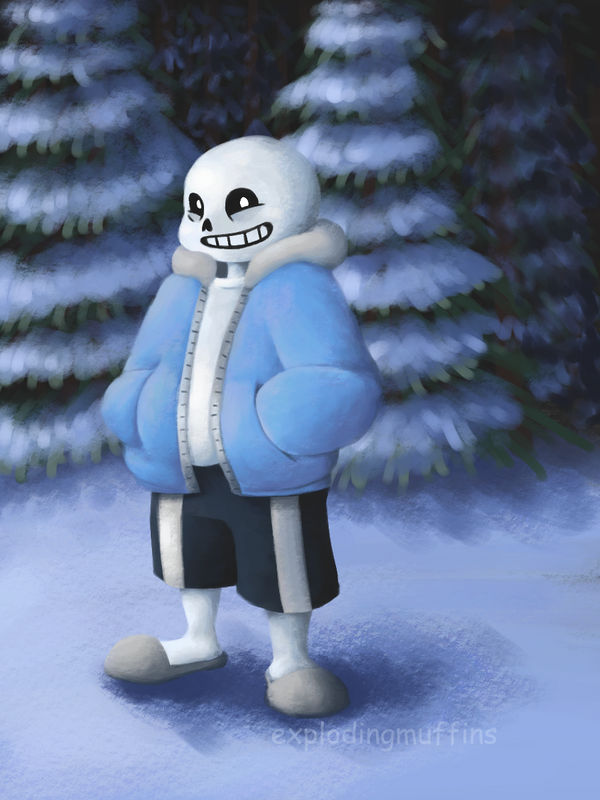 Sans In Snowdin by exploding-muffins on DeviantArt