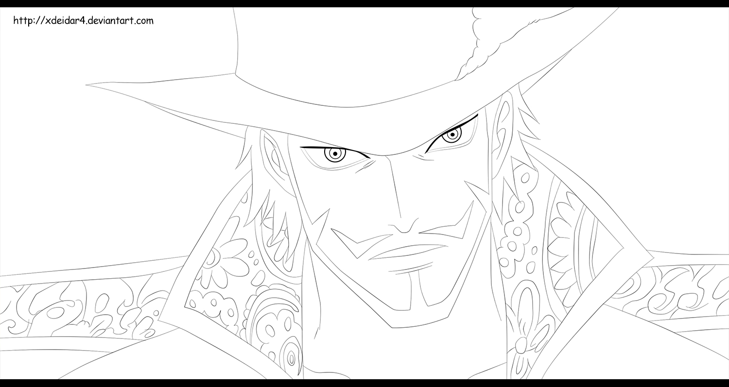 Dracule Mihawk  One piece drawing, Easy drawings, Drawings