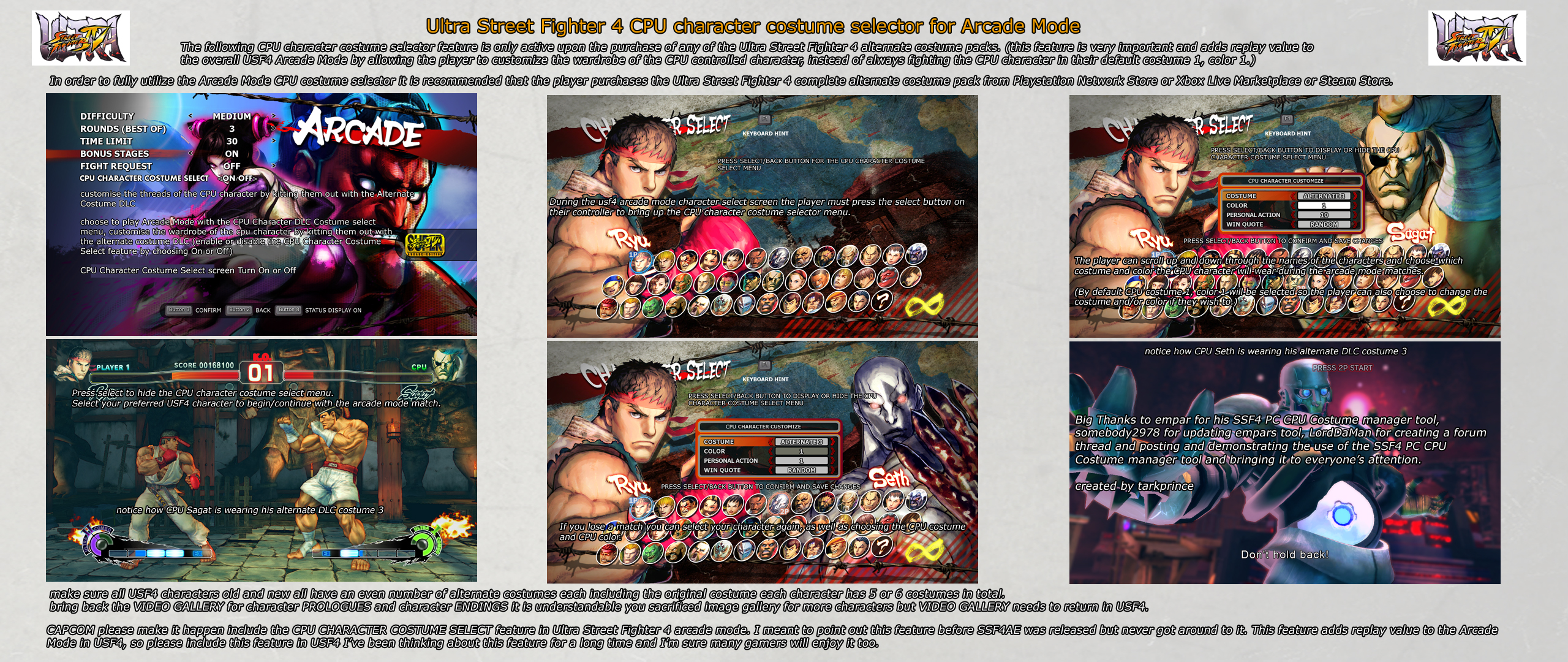 Ultra Street Fighter 4 version 2014 Update Change List