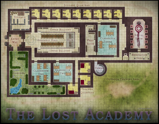 The Lost Academy - RPG Map