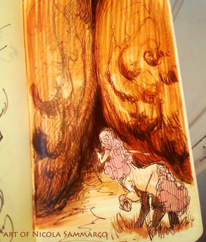 Moleskine, pen, copic :D