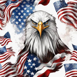 4th July Patriotic Eagle Sublimation Clipart Ameri