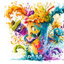 olor Splash Monster Slush Fantasy Art