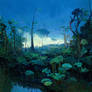 Swamp Marsh - World of Xela - Night