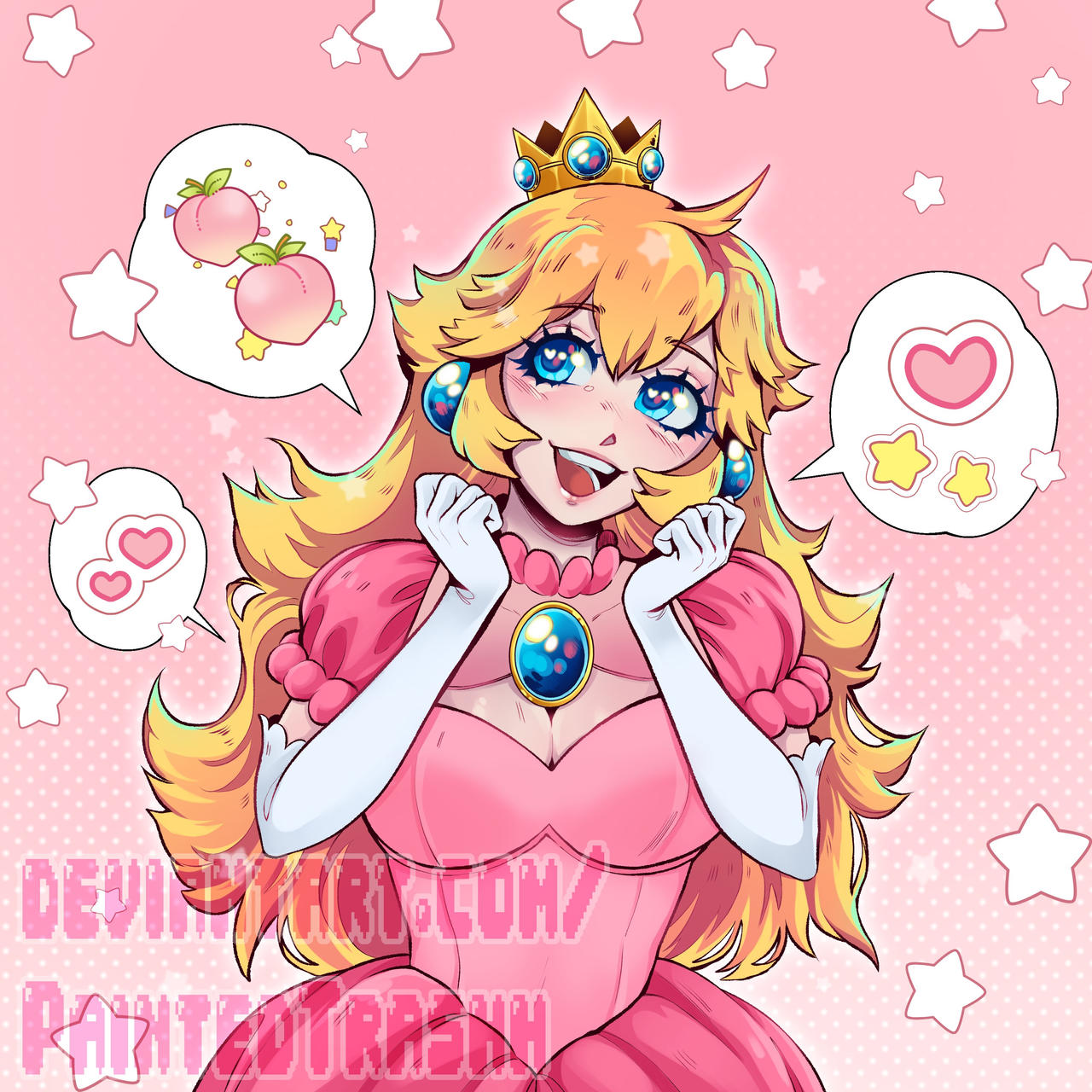 Princess Peach Fanart by PaintedTrashh on DeviantArt Princess Peach Fanart by PaintedTrashh on DeviantArt