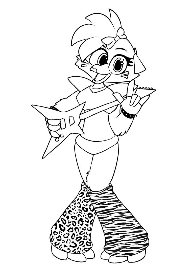 Glamrock Chica Coloring Page ^^ by AnneWolfZGamer on DeviantArt