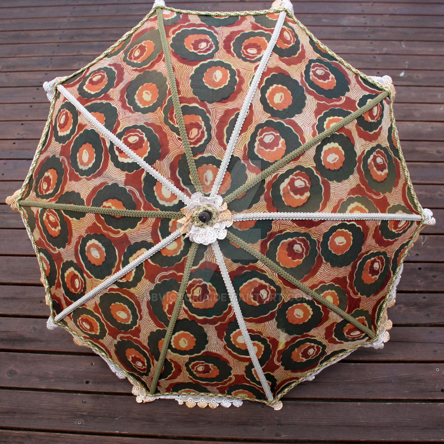 Olive swirl parasol