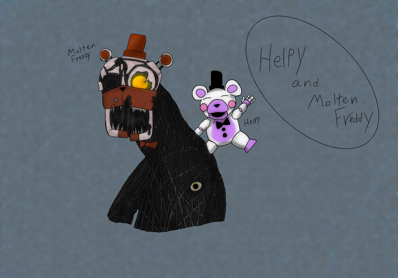 Scrap Helpy Helpy and Molten Freddy by LapisTheMoon on DeviantArt
