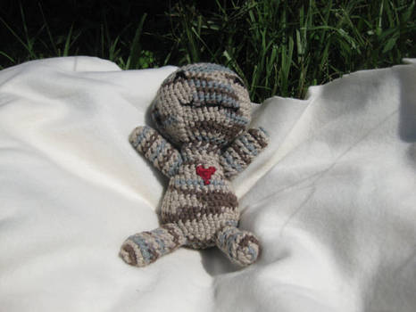 Army Camo Deployment Crocheted Poppet Doll