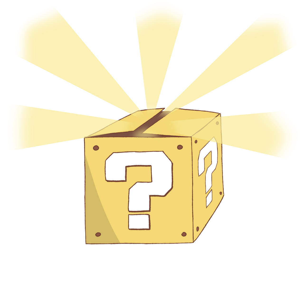 Question mark box, but it's opened by Coffeesama2070 on DeviantArt