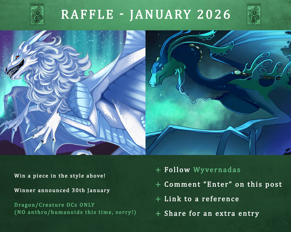 January Facebook Raffle //JANUARY ART RAFFLE\\ by Wyvernadas on DeviantArt