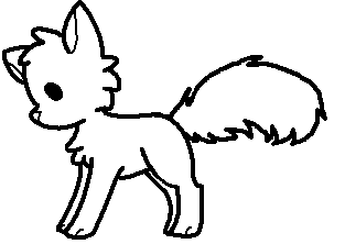 Chibi cat/fox lineart