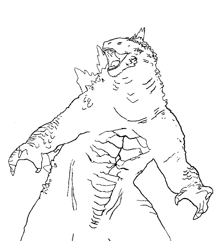 Godzilla Vector Line Godzilla Evolved Line Art by joshlopez2003 on DeviantArt