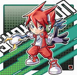 chibi shoutmon gijinka by addixtion21