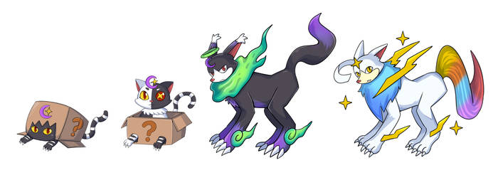 Clashpet Boxcat and it's evolutions