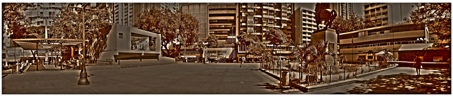 Plaza La Candelaria Sepia HDR