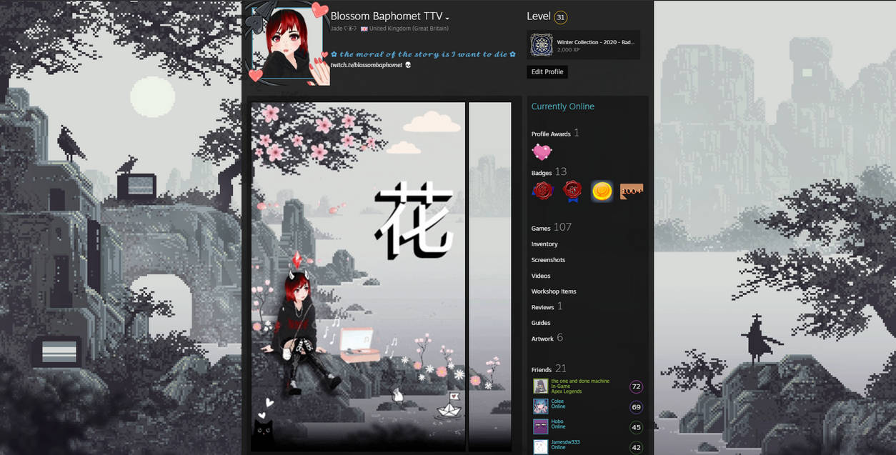 Custom Steam Profile Artwork By Blossombaphomet On Deviantart Custom Steam Profile Artwork By Blossombaphomet On Deviantart