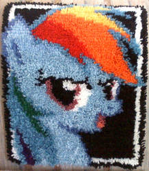 Rainbow Dash Latch Hook Portrait #1