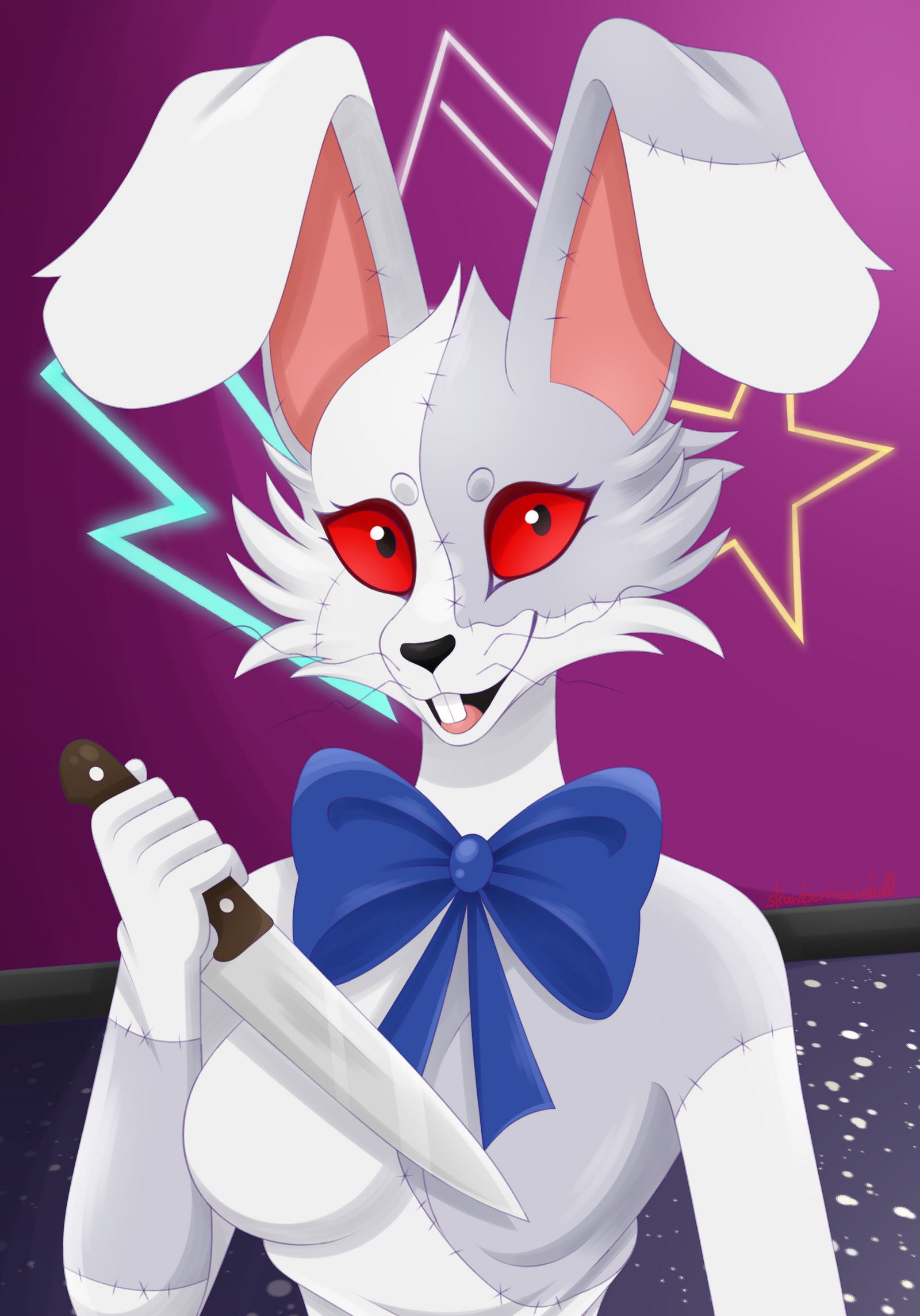 Vanny Pink Rabbit FanArt Vanny by strawberriesinhell on DeviantArt