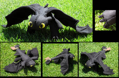 Toothless Plushie by racingwolf