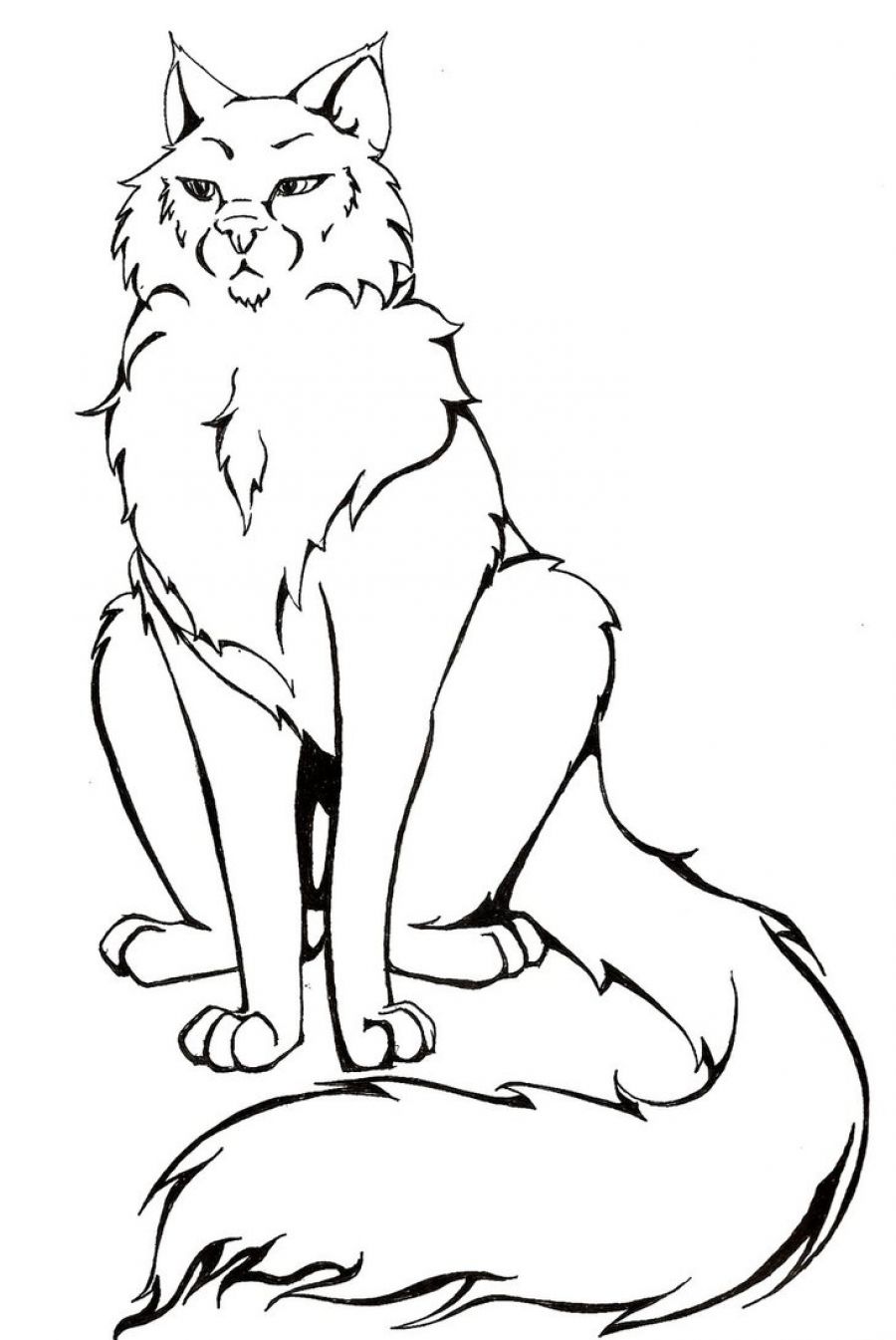 Warrior cat lineart by kovike471 on DeviantArt