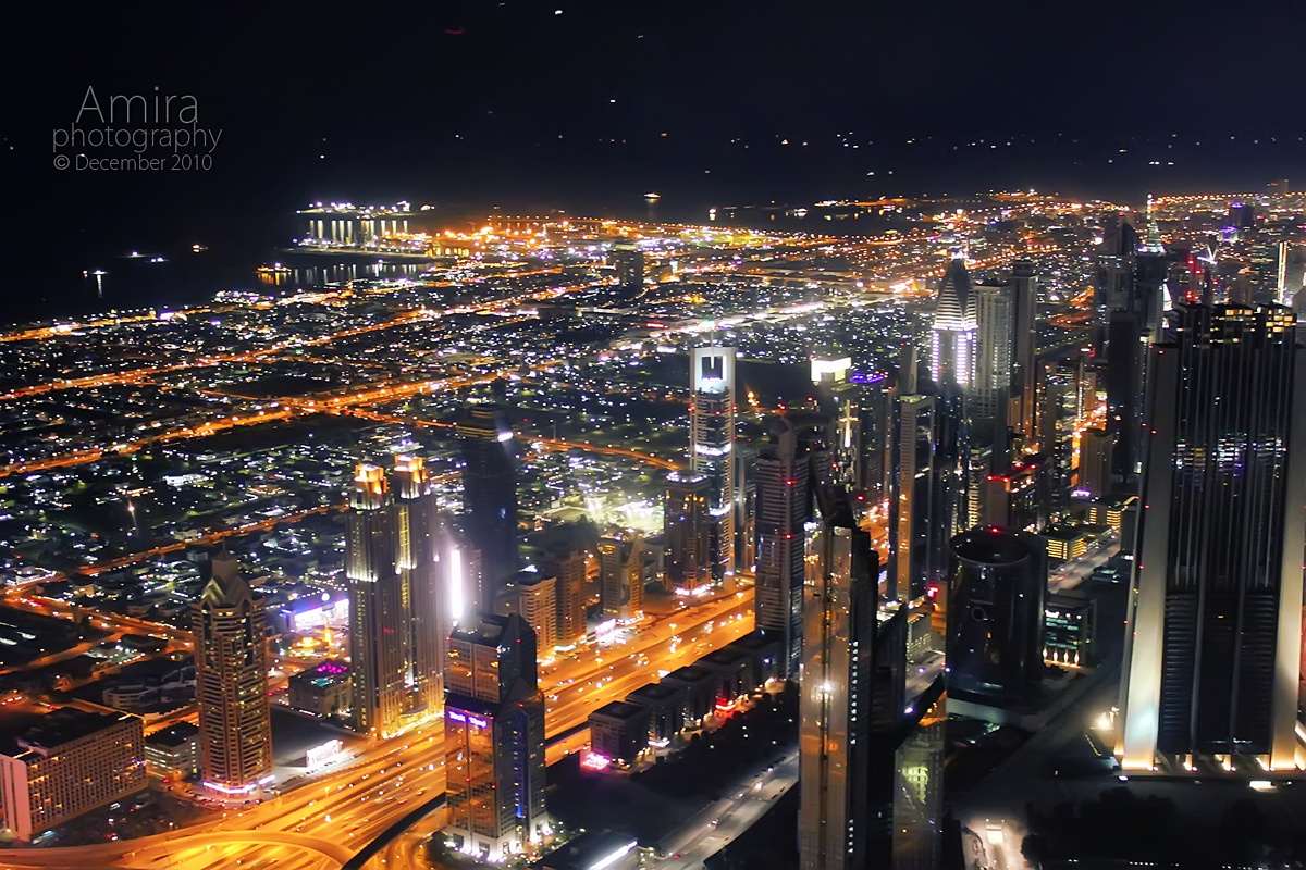 Dubai from Burj Khalifa at the top 3