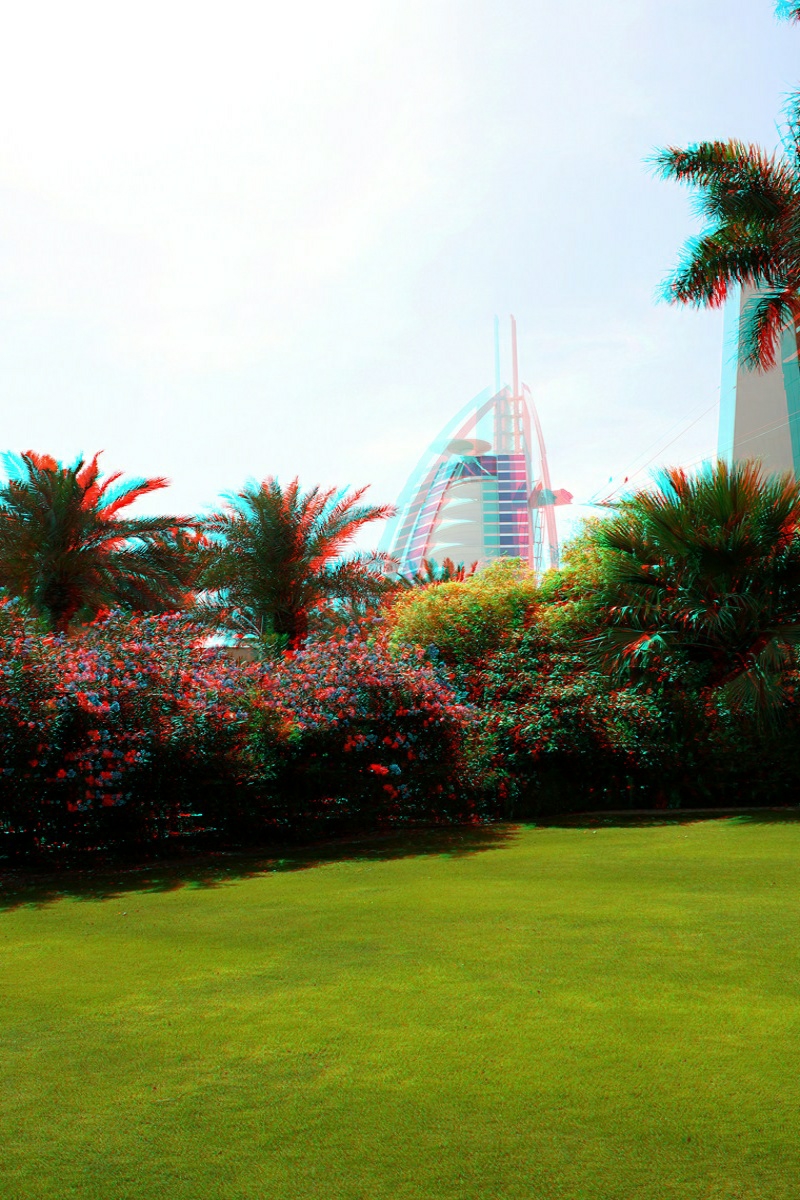 Burj Al Arab in 3D stereo photo